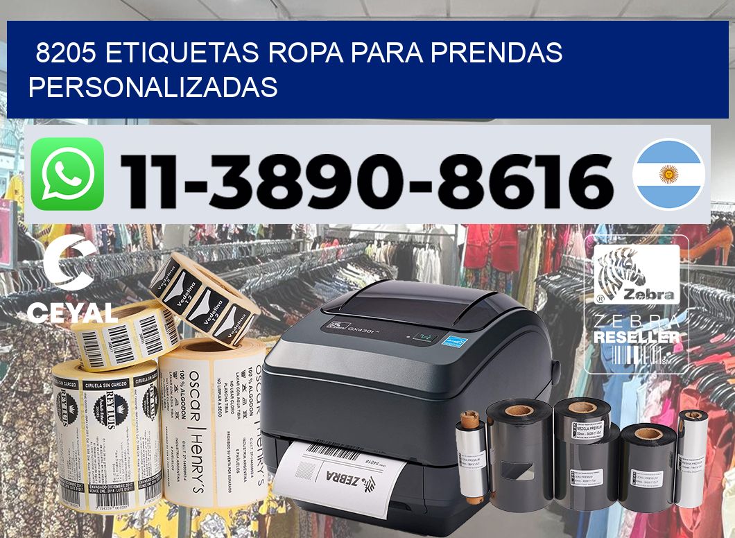 8205 Etiquetas ropa para prendas personalizadas