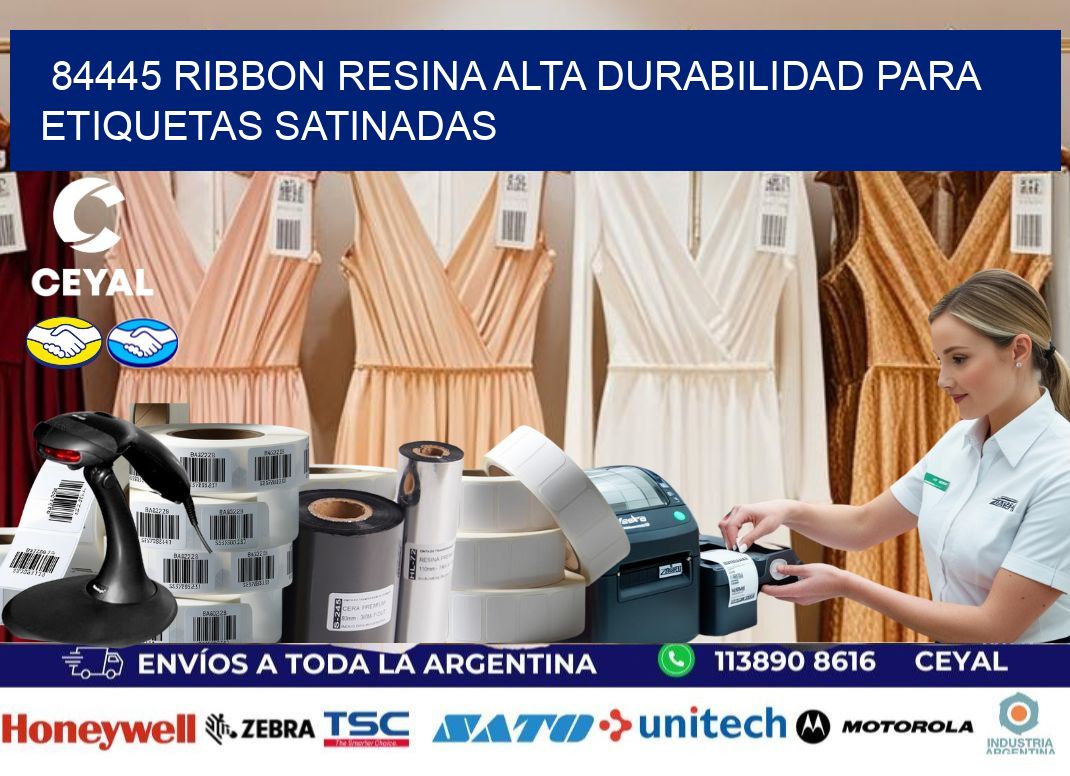84445 ribbon resina alta durabilidad para etiquetas satinadas