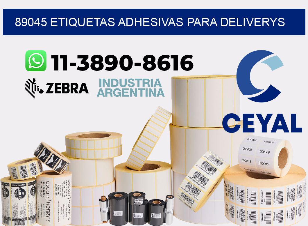 89045 etiquetas adhesivas para deliverys