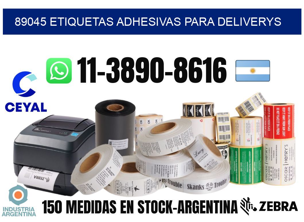 89045 etiquetas adhesivas para deliverys