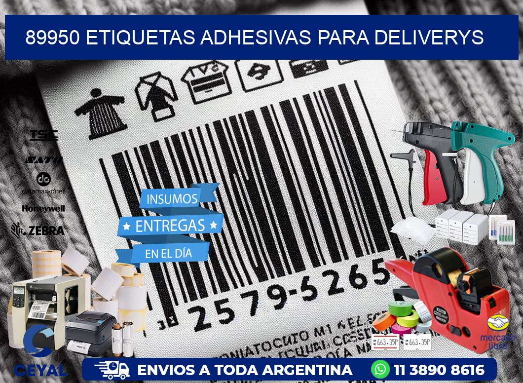 89950 etiquetas adhesivas para deliverys