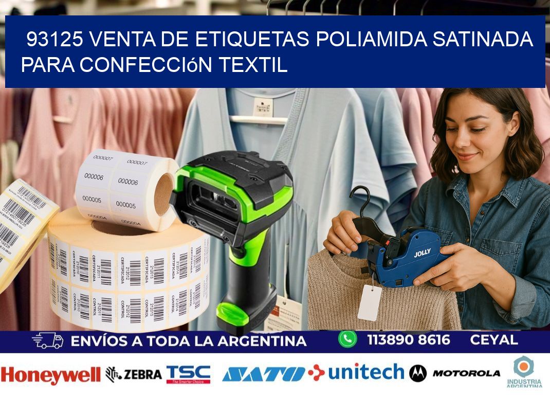 93125 venta de etiquetas poliamida satinada para confección textil
