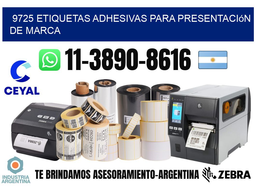9725 Etiquetas adhesivas para presentación de marca