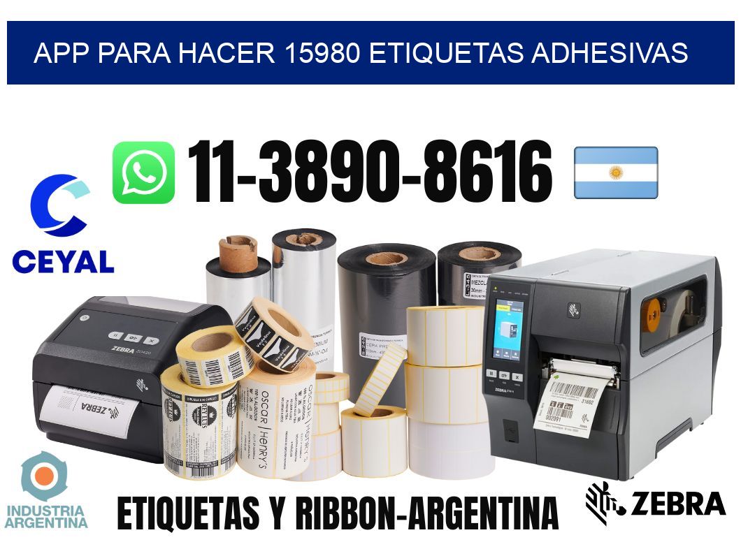 App para hacer 15980 etiquetas adhesivas