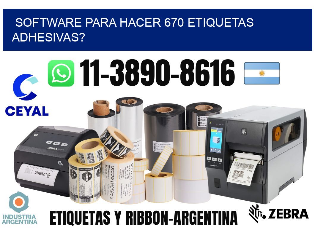 Software para hacer 670 etiquetas adhesivas?