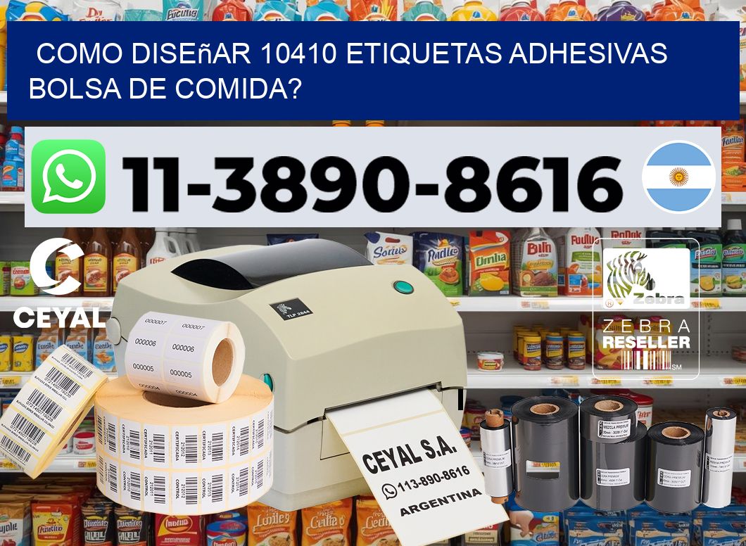 como diseñar 10410 etiquetas adhesivas bolsa de comida?