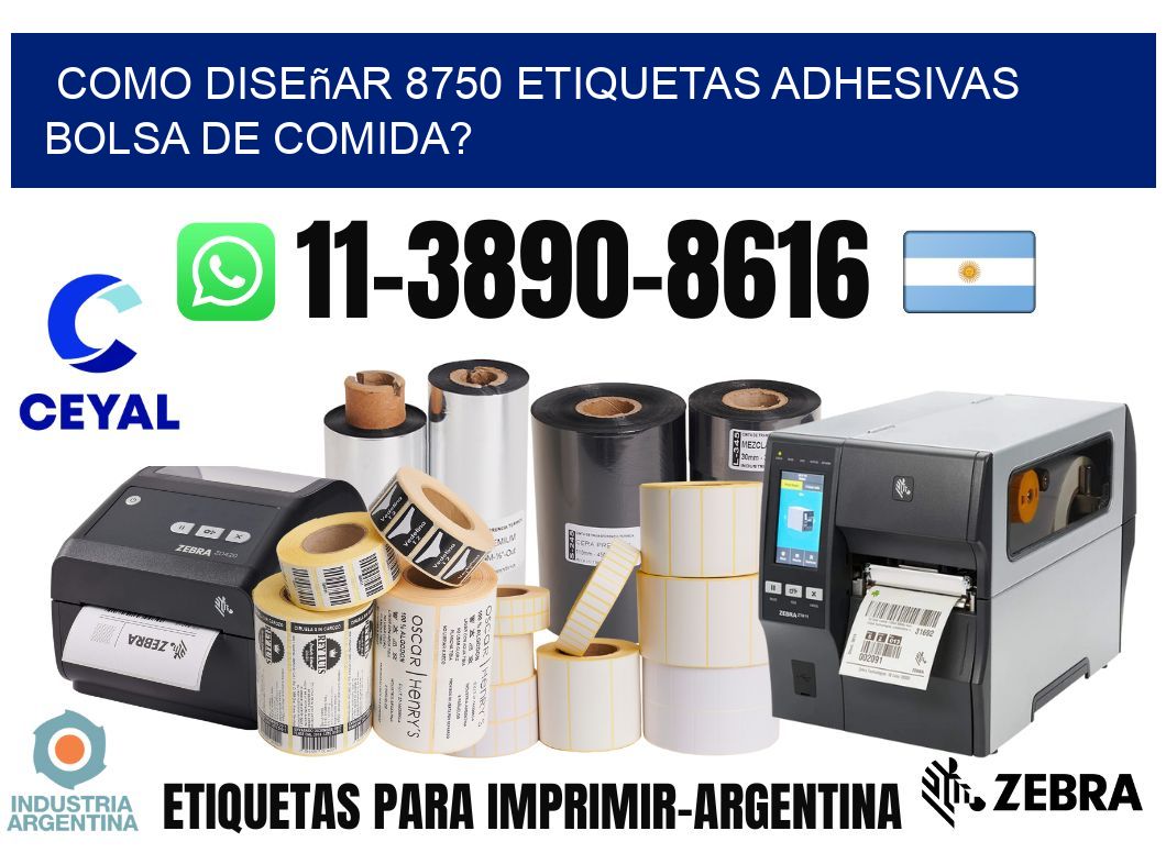 como diseñar 8750 etiquetas adhesivas bolsa de comida?