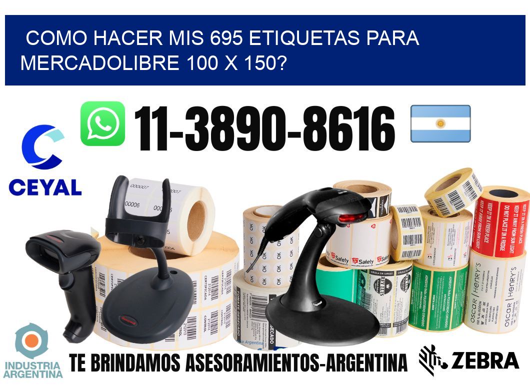 como hacer mis 695 etiquetas para mercadolibre 100 x 150?