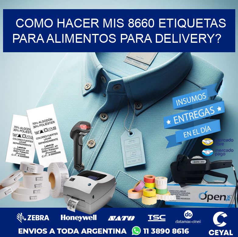 como hacer mis 8660 etiquetas para alimentos para delivery?