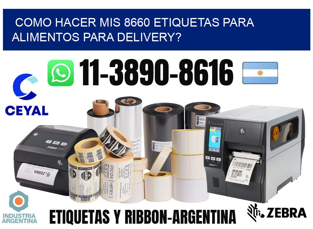 como hacer mis 8660 etiquetas para alimentos para delivery?