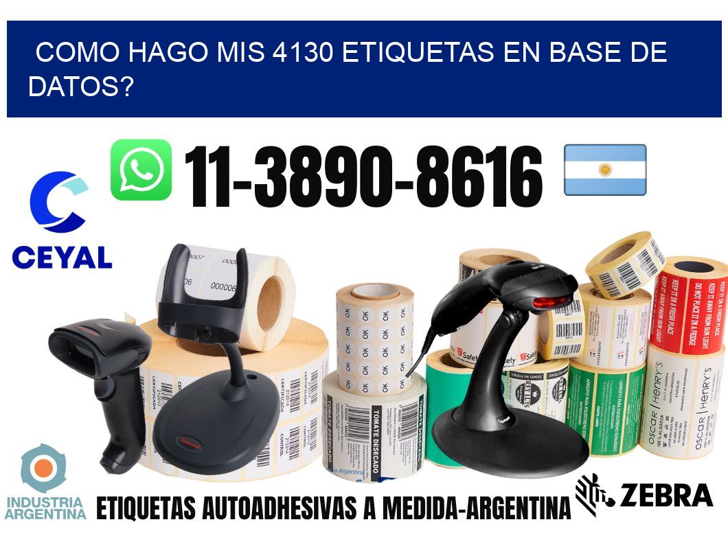 como hago mis 4130 etiquetas en base de datos?