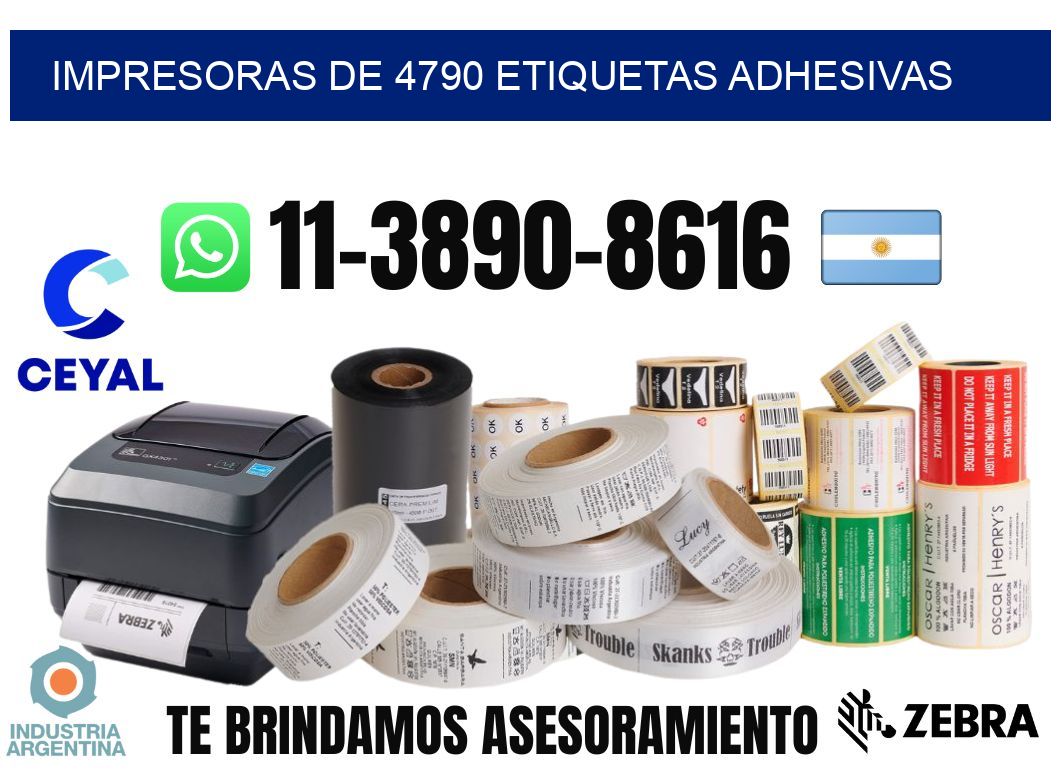 impresoras de 4790 etiquetas adhesivas