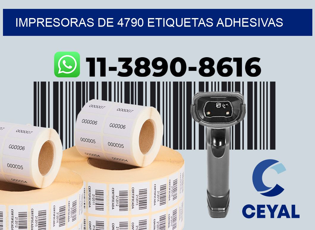 impresoras de 4790 etiquetas adhesivas