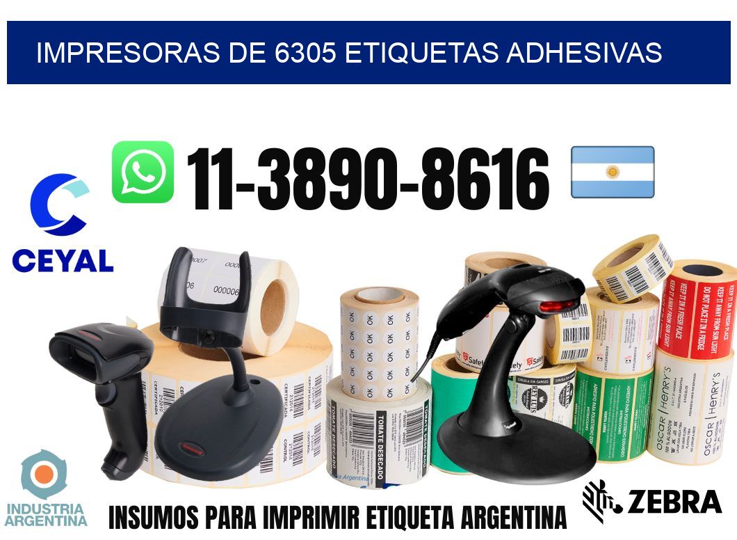 impresoras de 6305 etiquetas adhesivas