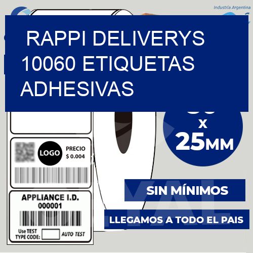 rappi deliverys 10060 etiquetas adhesivas