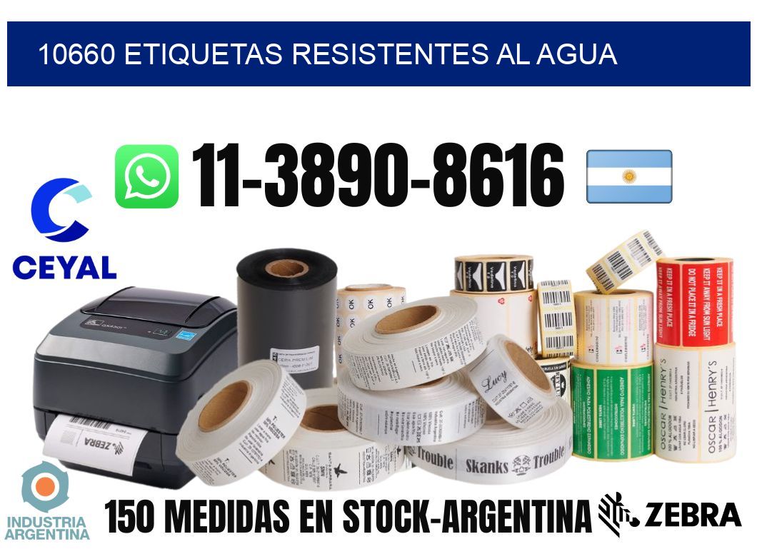 10660 Etiquetas resistentes al agua