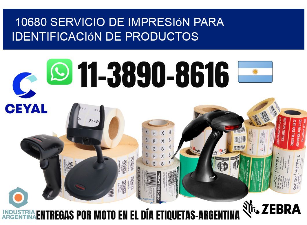 10680 Servicio de impresión para identificación de productos