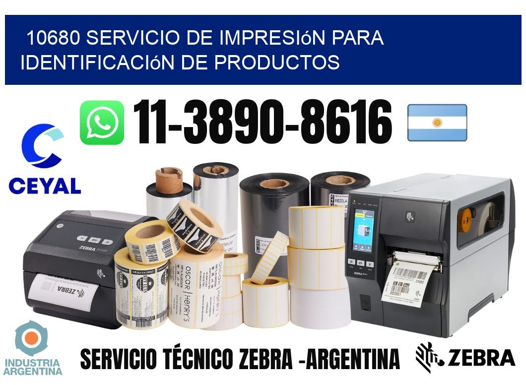 10680 Servicio de impresión para identificación de productos