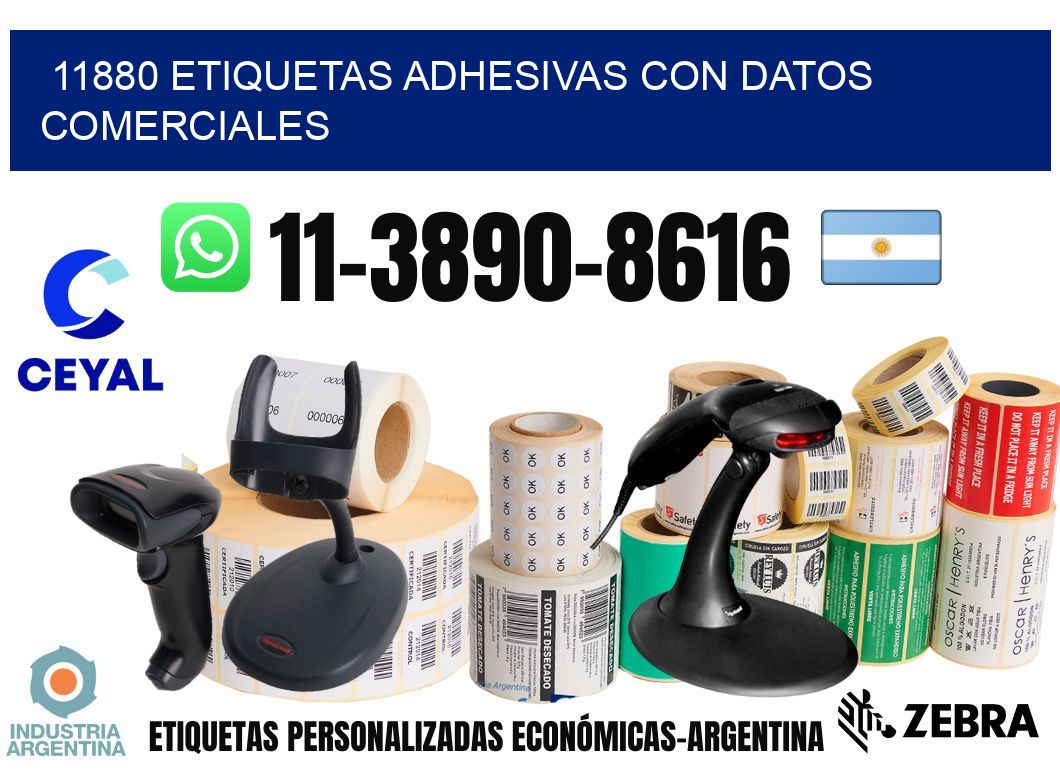 11880 Etiquetas adhesivas con datos comerciales