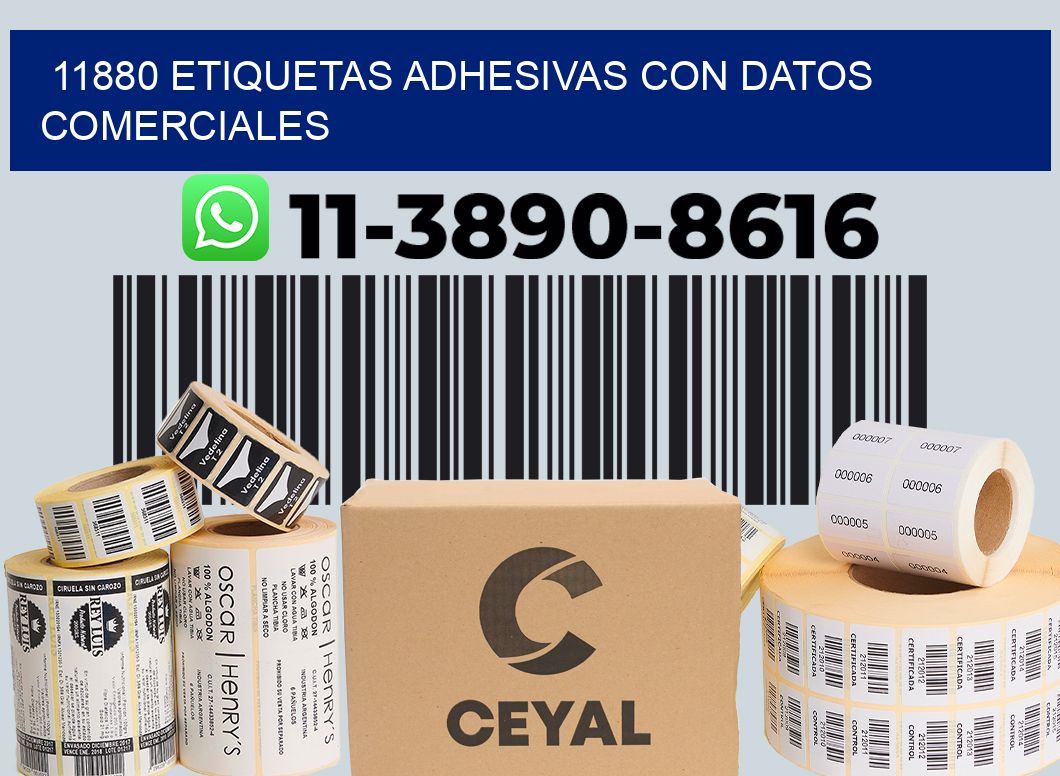 11880 Etiquetas adhesivas con datos comerciales