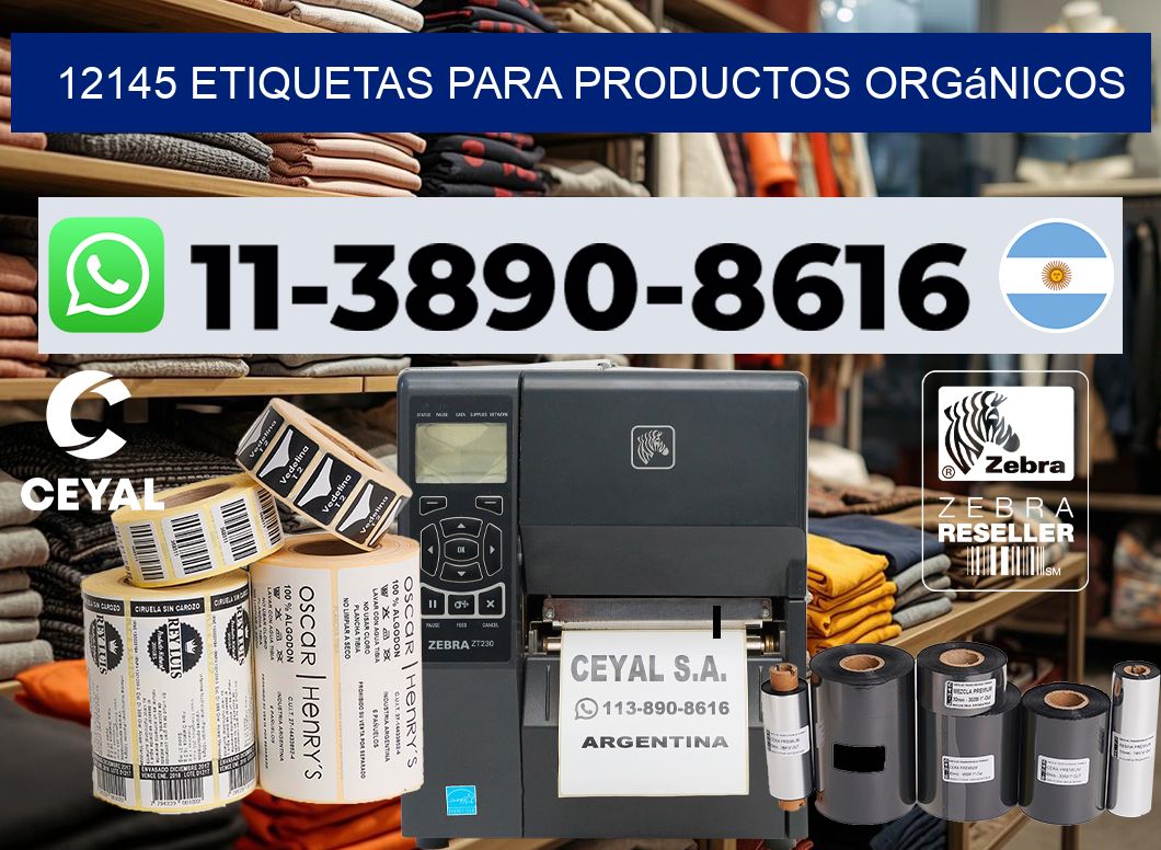 12145 Etiquetas para productos orgánicos