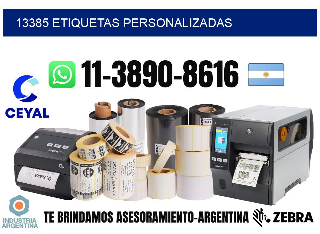 13385 etiquetas personalizadas