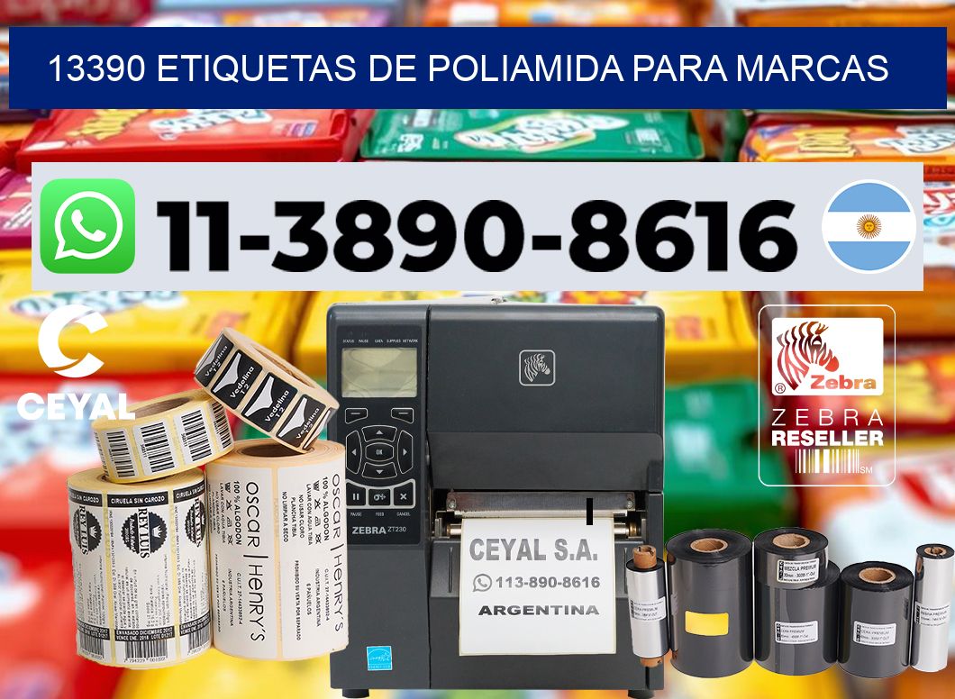 13390 Etiquetas de poliamida para marcas