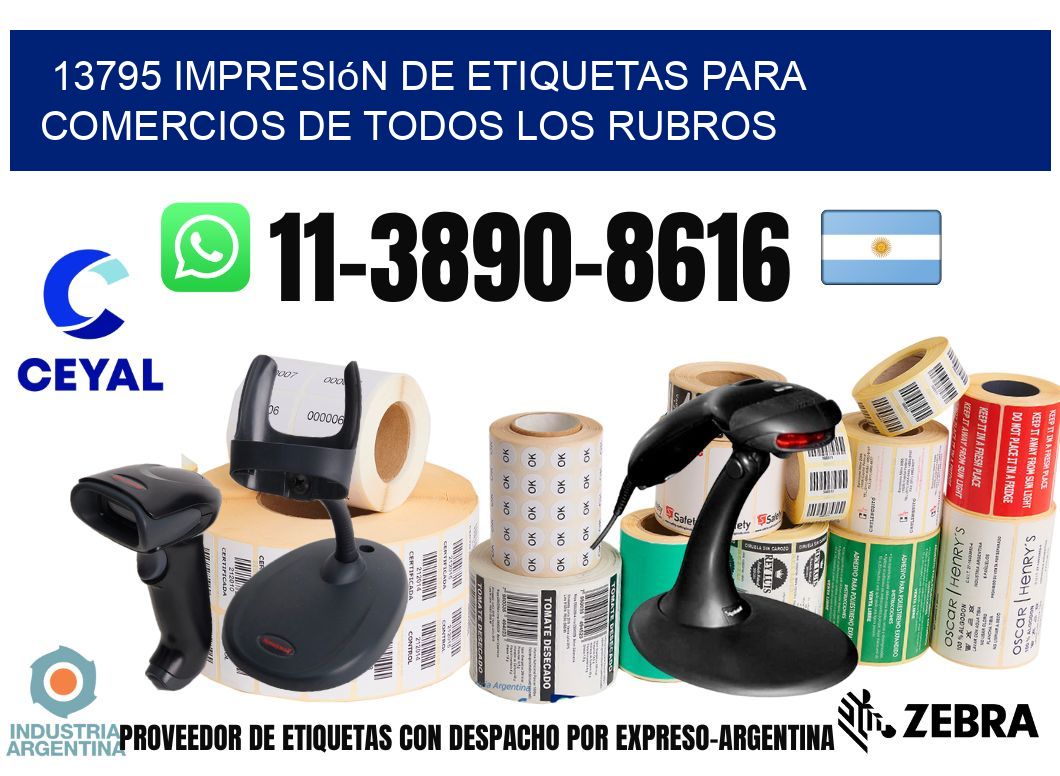 13795 Impresión de etiquetas para comercios de todos los rubros