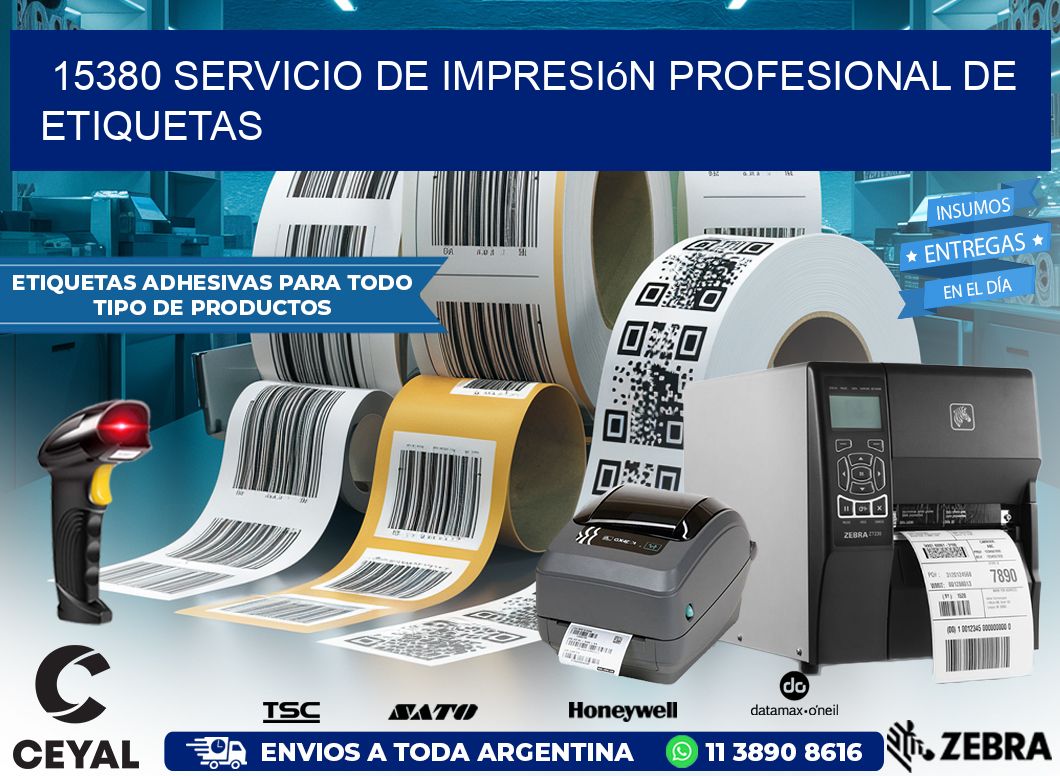 15380 Servicio de impresión profesional de etiquetas
