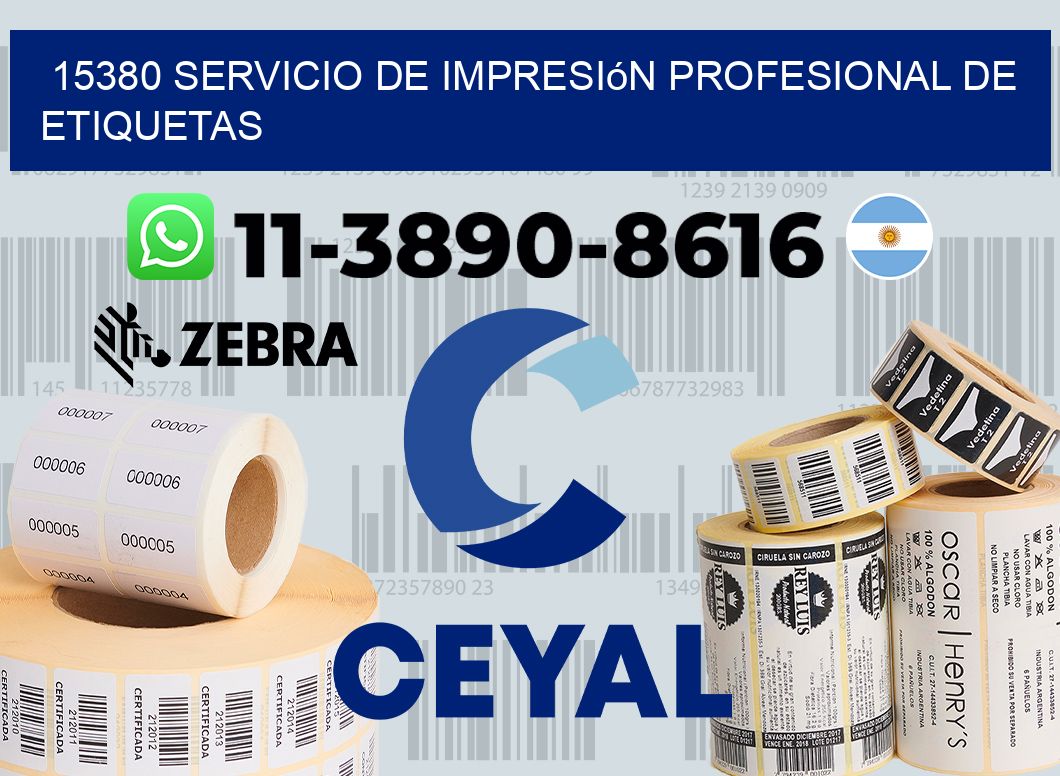 15380 Servicio de impresión profesional de etiquetas