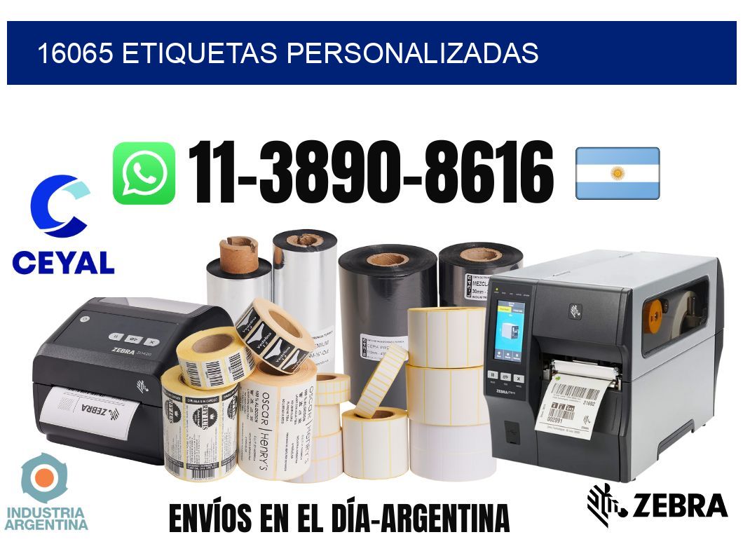 16065 etiquetas personalizadas