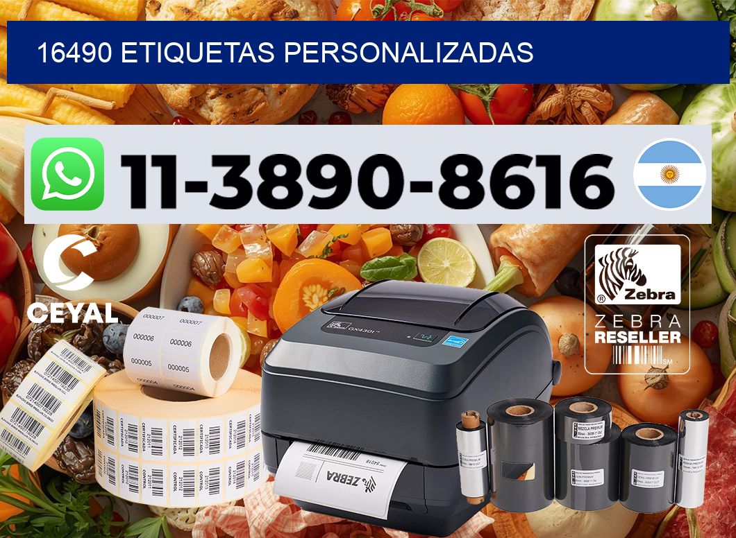 16490 etiquetas personalizadas