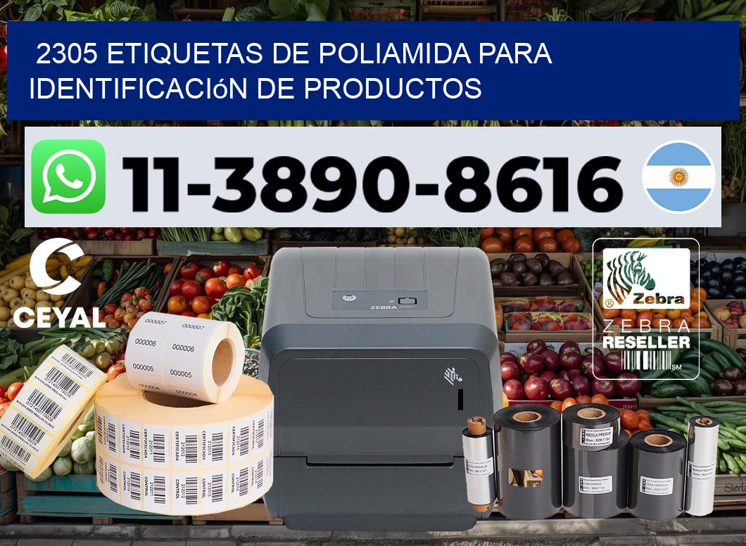 2305 Etiquetas de poliamida para identificación de productos