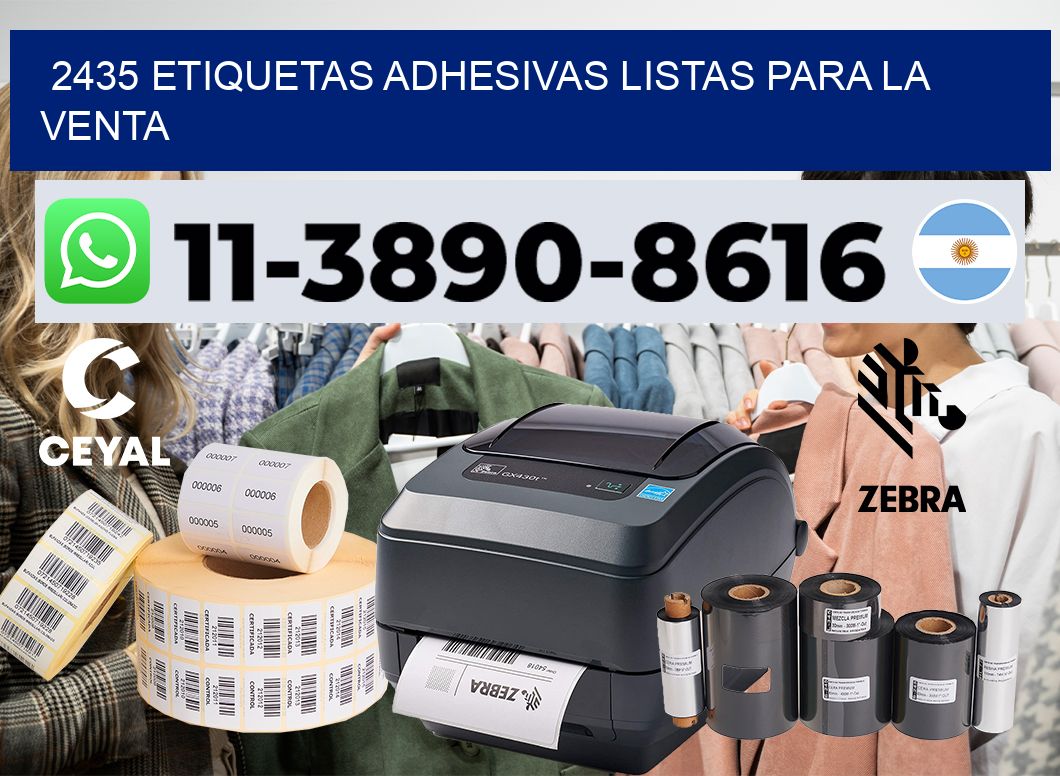 2435 Etiquetas adhesivas listas para la venta