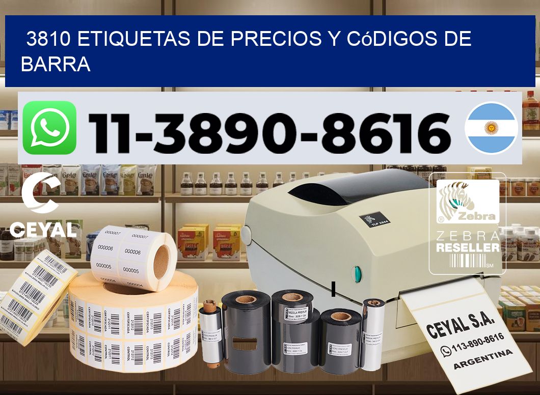 3810 Etiquetas de precios y códigos de barra