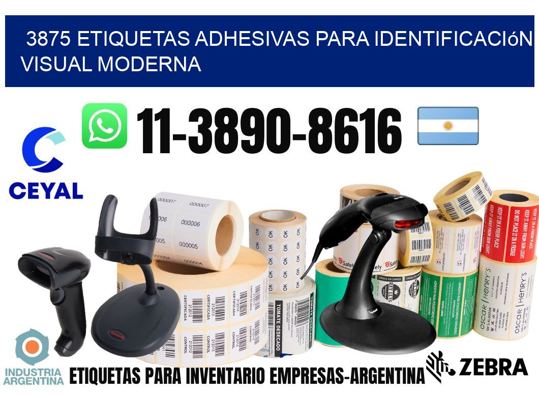 3875 Etiquetas adhesivas para identificación visual moderna