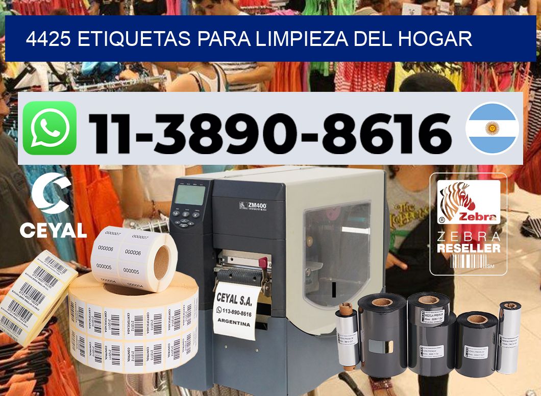 4425 Etiquetas para limpieza del hogar
