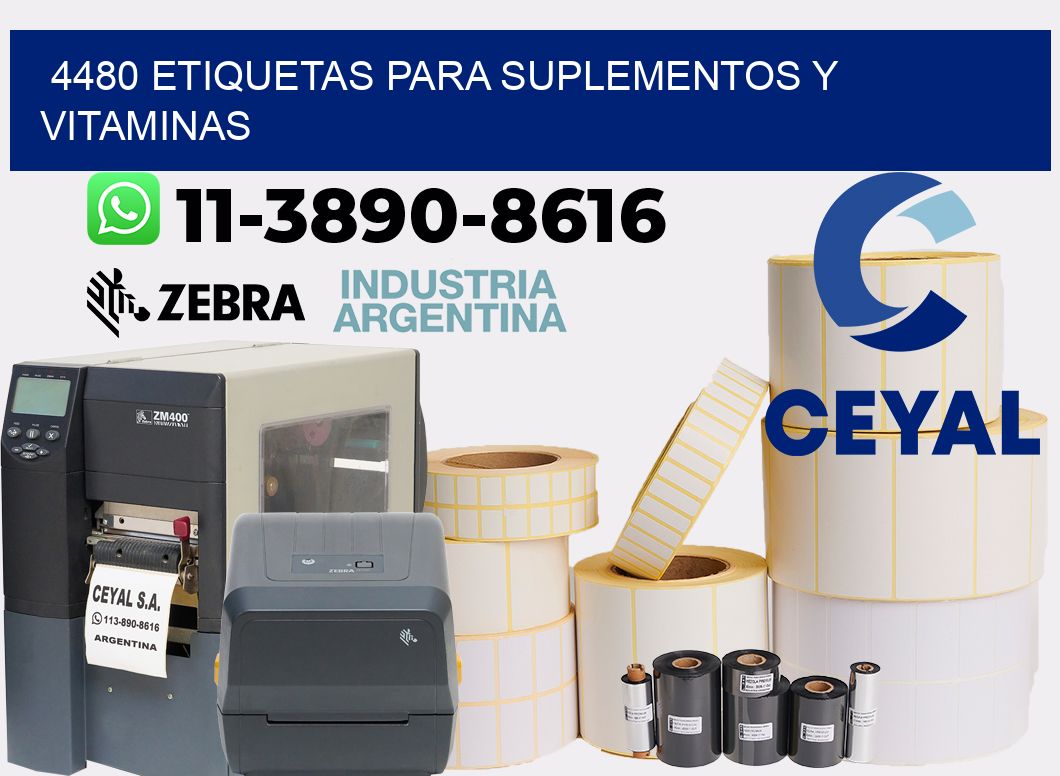 4480 Etiquetas para suplementos y vitaminas