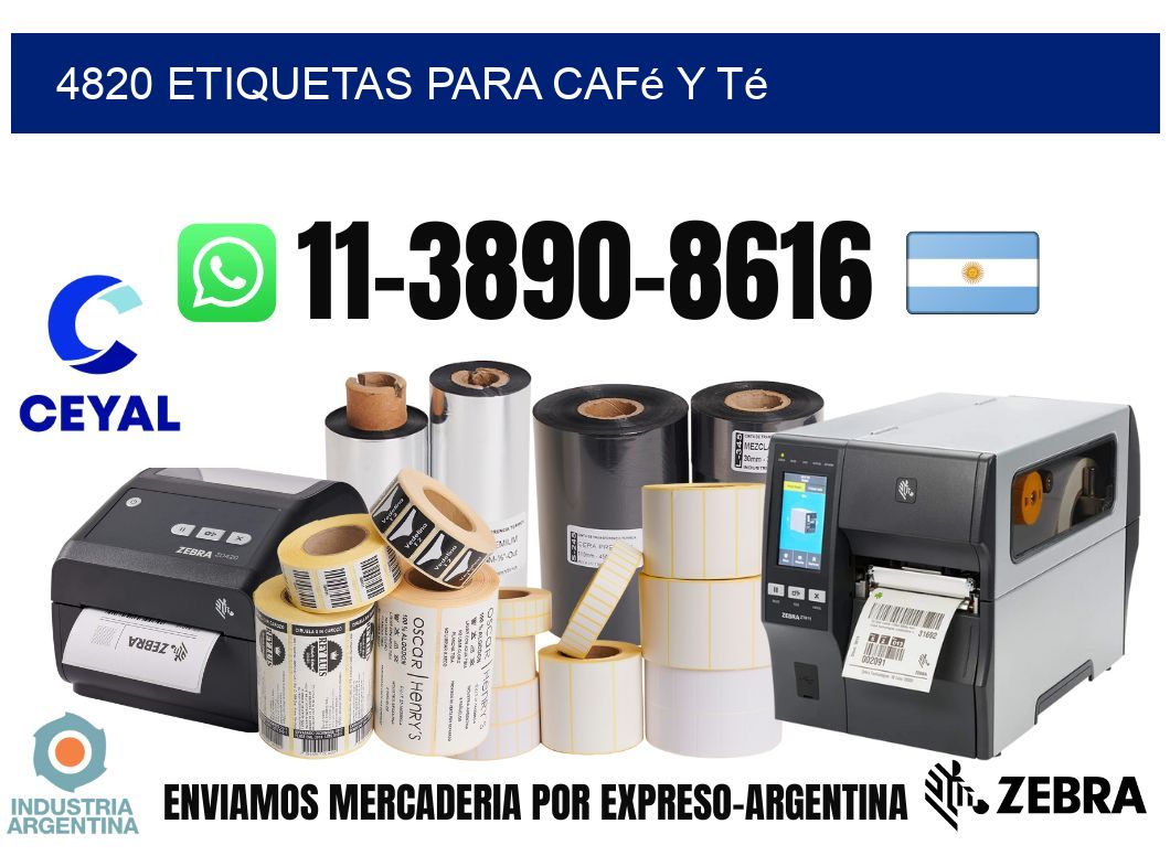 4820 Etiquetas para café y té