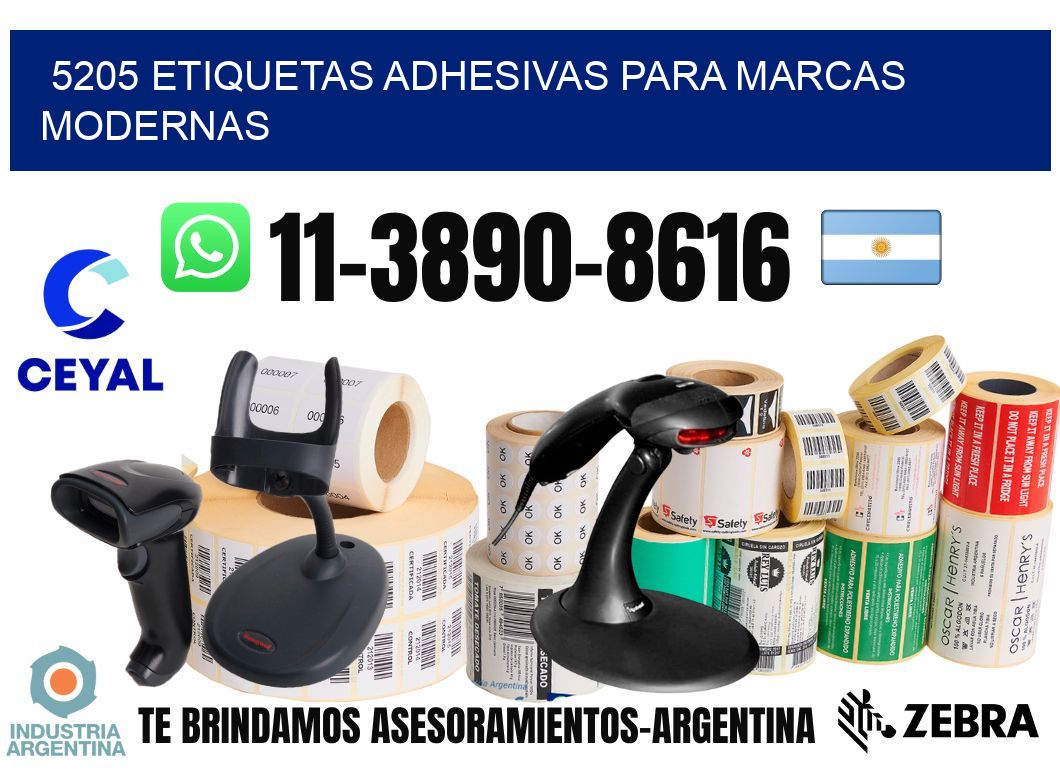 5205 Etiquetas adhesivas para marcas modernas