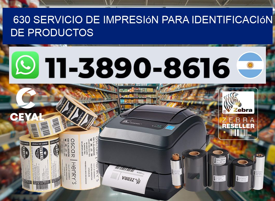 630 Servicio de impresión para identificación de productos