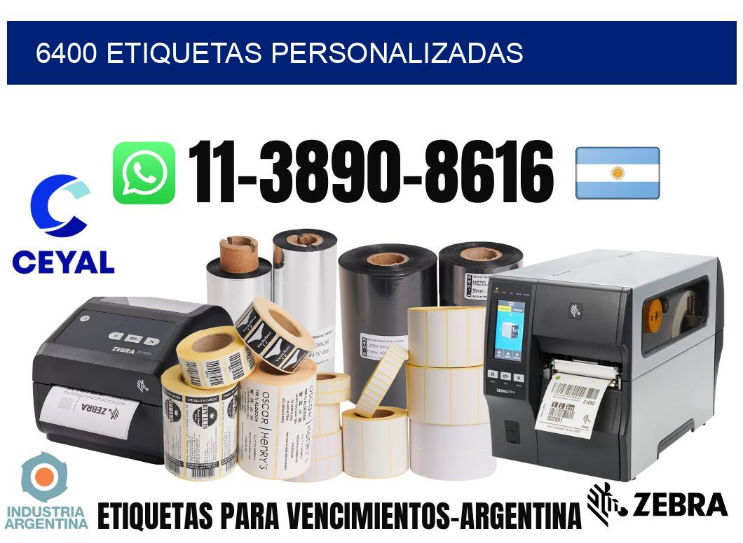 6400 etiquetas personalizadas