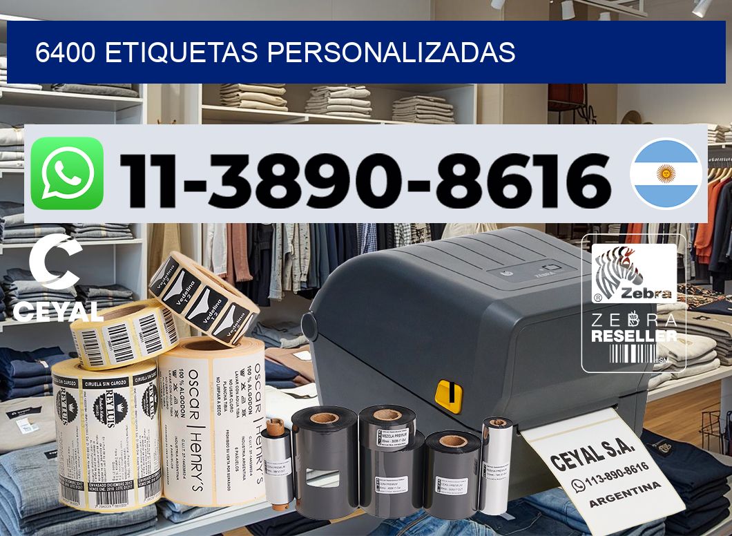 6400 etiquetas personalizadas