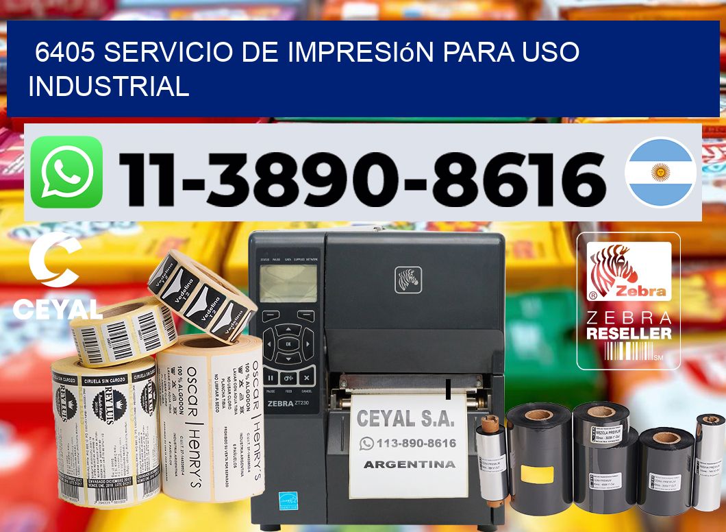 6405 Servicio de impresión para uso industrial