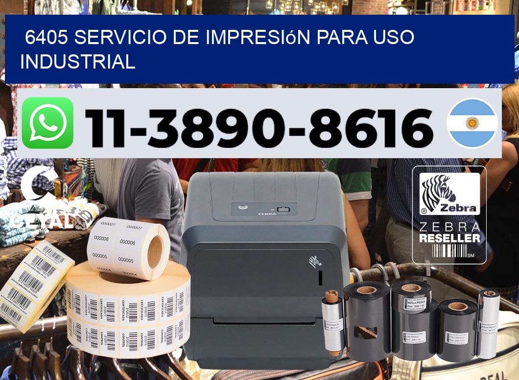 6405 Servicio de impresión para uso industrial