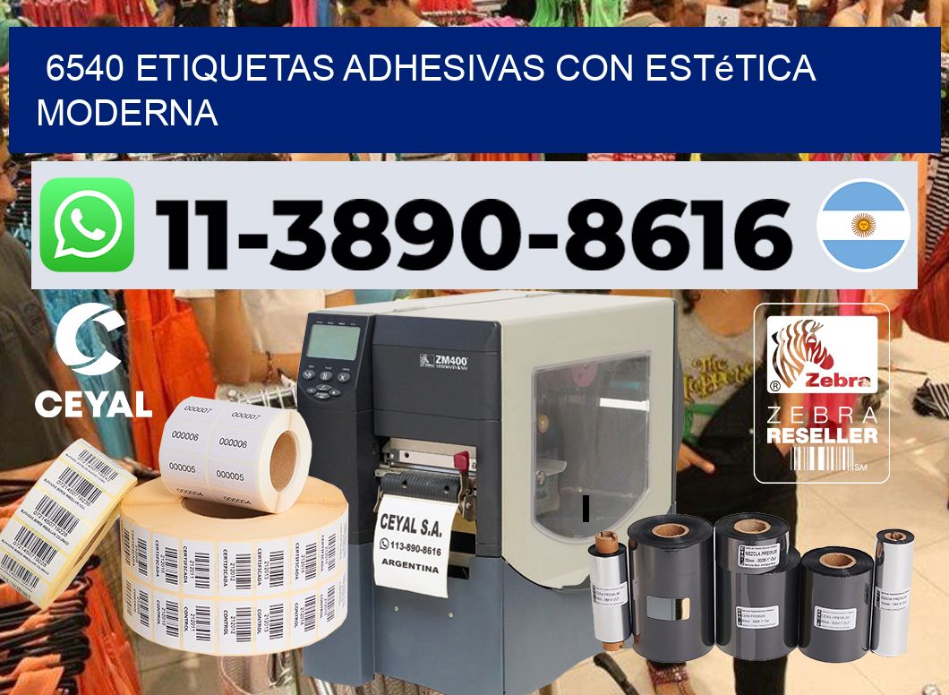 6540 Etiquetas adhesivas con estética moderna