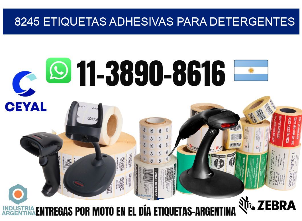 8245 Etiquetas adhesivas para detergentes