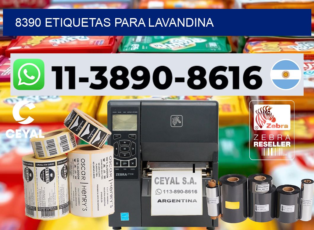 8390 Etiquetas para lavandina