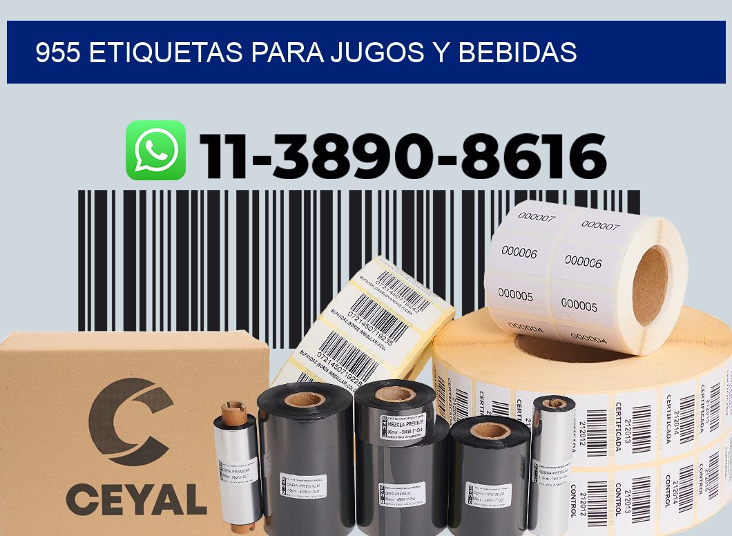 955 Etiquetas para jugos y bebidas