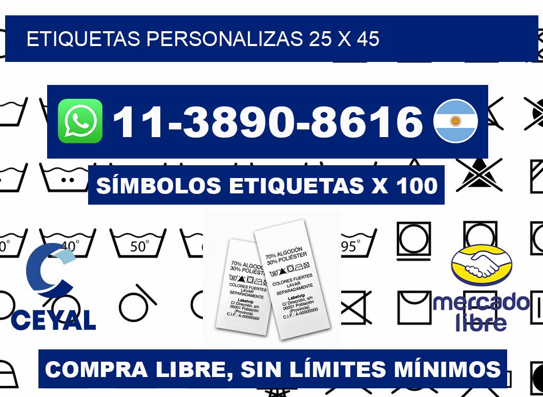 ETIQUETAS PERSONALIZAS 25 x 45